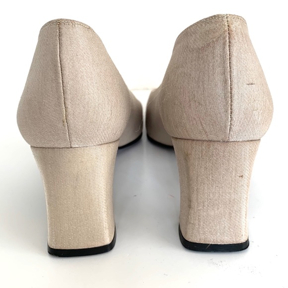 Vintage Stuart Weitzman Iridescent Square Toe Heel - Picture 6 of 9